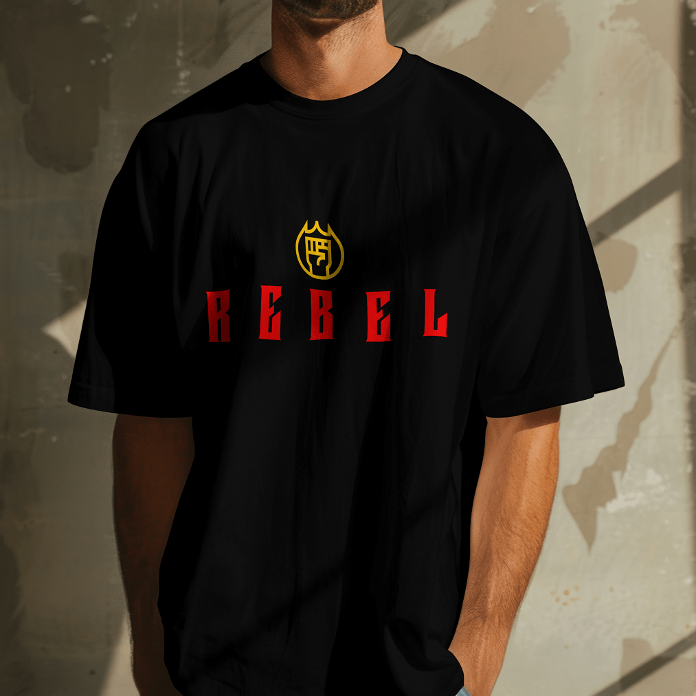 🐺 REBEL : Oversized T-Shirt : 100% Premium Cotton 🔥